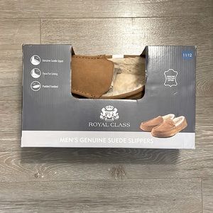 Royal class men’s genuine suede slippers size 11 / 12